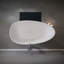 Baignoire autoportante de 59 po à surface solide, baignoire de luxe autoportante en résine de pierre avec trop-plein et bonde escamotable pour salle de bain contemporaine, blanc mat TH-25S02-59MW-126754382