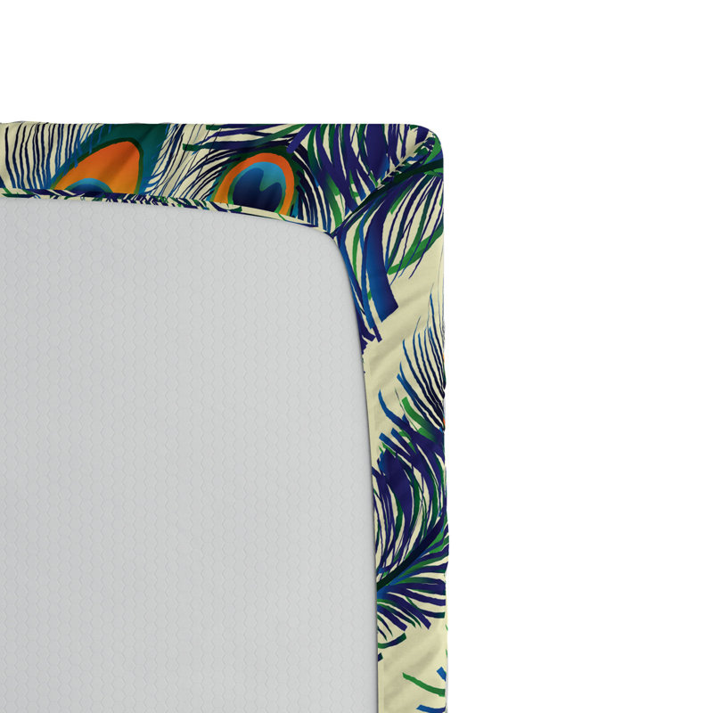 Peacock Microfiber Fitted Sheet, Twin XL Fitted Sheet