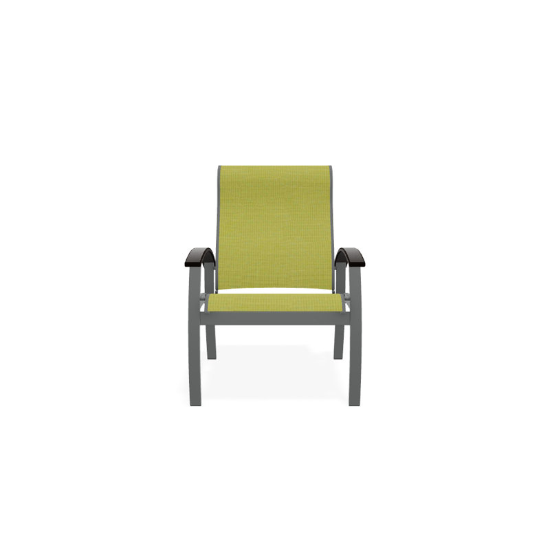 Chaise de patio Askar, Lime 38D Sunbrella®, Noir, Graphite texturé