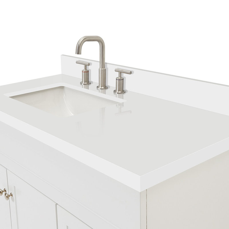 Ensemble de meuble-lavabo simple 43 po Hamlet, Blanc