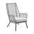 Marco Indoor Outdoor Steel Lounge Chair With Gray Rope And Gray Cushion-434874817
