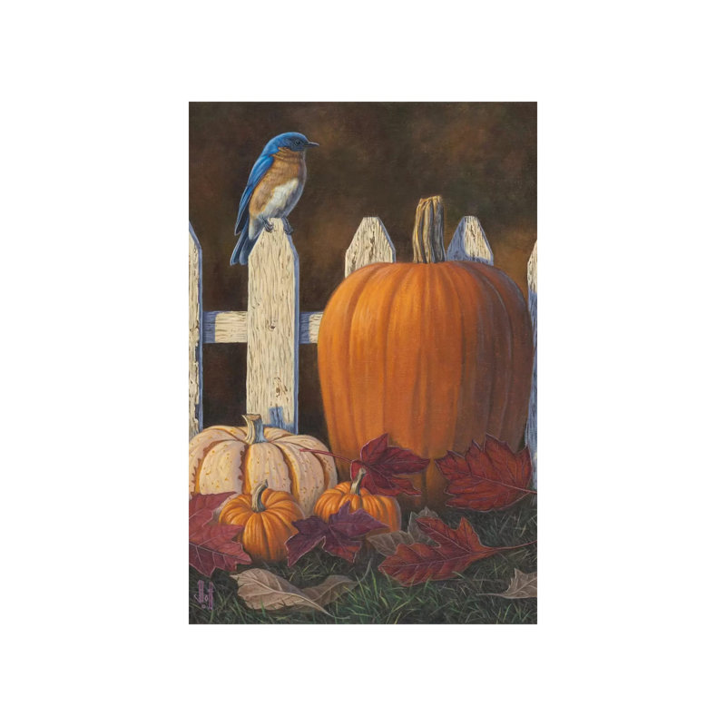 Autumn Bluebird by Jeffrey Hoff - Wrapped Canvas Painting, 66.04 cm H x 45.72 cm W x 1.91 cm D