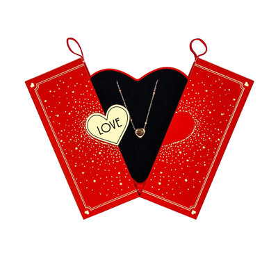  Double Open Jewelry Gift Box Heart Shaped Gift High End Jewelry Set Packaging Box