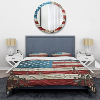 Ensemble de housse de couette Vintage Liberty American Flag II - Flag