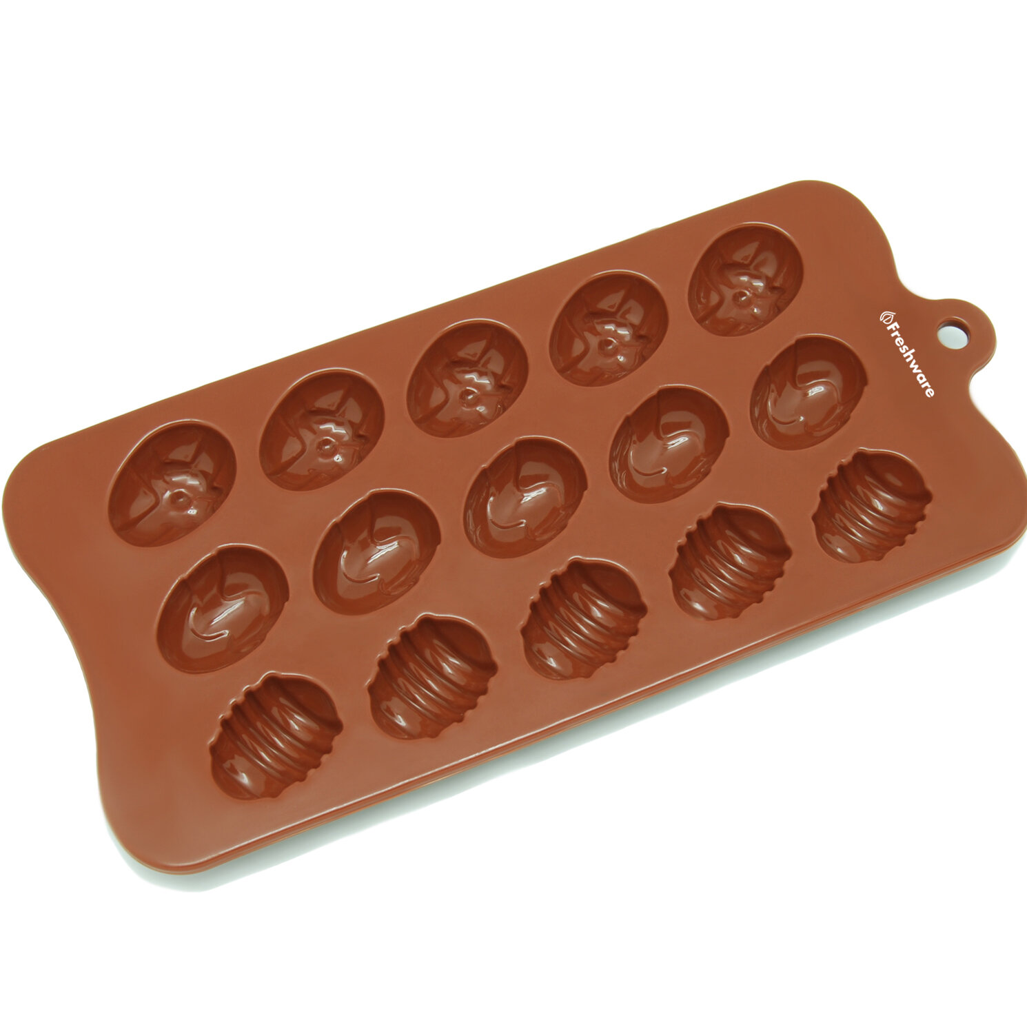 Aptoco 8 Piece 6 Cup Non-Stick Chocolate Molds Silicone Molds for