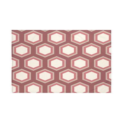 Jeté polaire à motif géométrique hexagonal