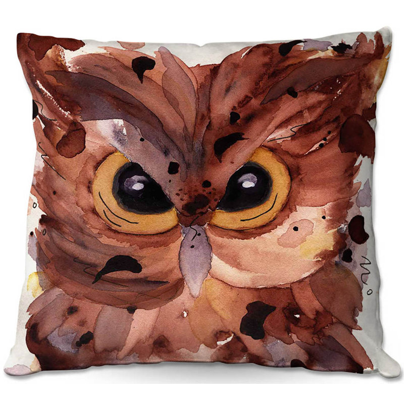 Coussin décoratif hibou canapé petit duc, 18 po x 18 po