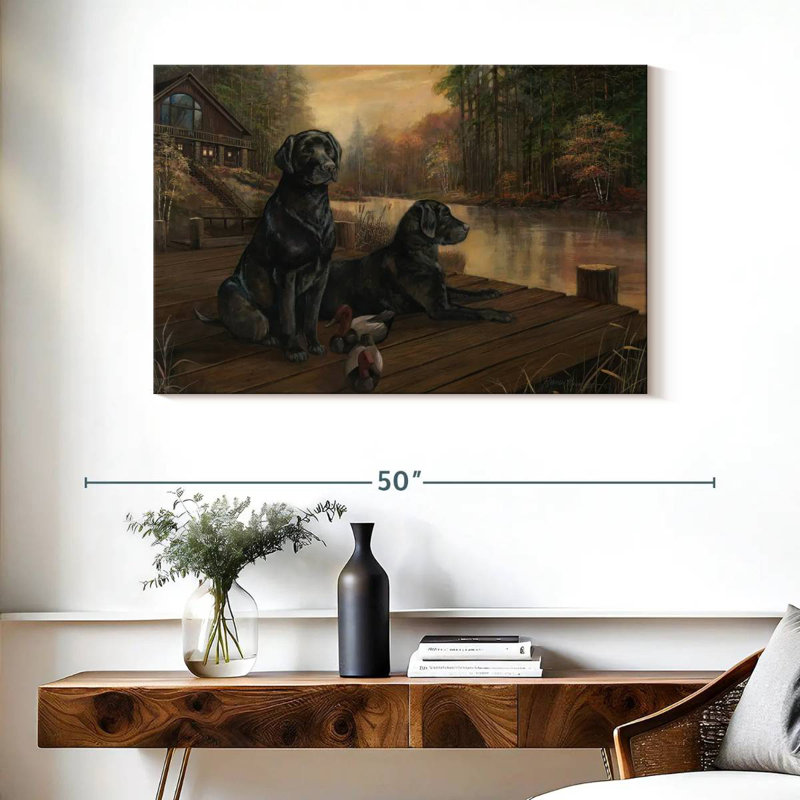 Brampt Dogs Waiting For Tomorrow, 26" H x 39" W