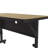Rectangle 2 Person Height Adjustable Flip Top 48'' L Modular Training Table with Casters