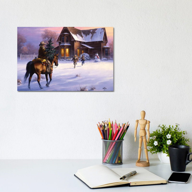 The Day Daddy Brought Home The Tree by Jack Sorenson - Wrapped Canvas Gallery-Wrapped Canvas Giclée, 20.32cm H x 30.48cm W