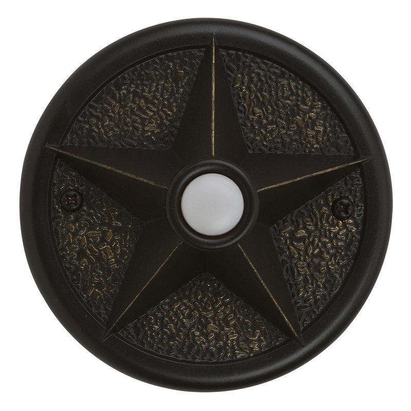 Push Button Doorbell, Antique Bronze