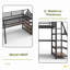 Lit mezzanine simple TG avec bureau et escalier de rangement