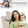 Swivel Glider Power Recliner Nursery Chair with Adjustable Headrest and Nightlight, Fabric Upholstered