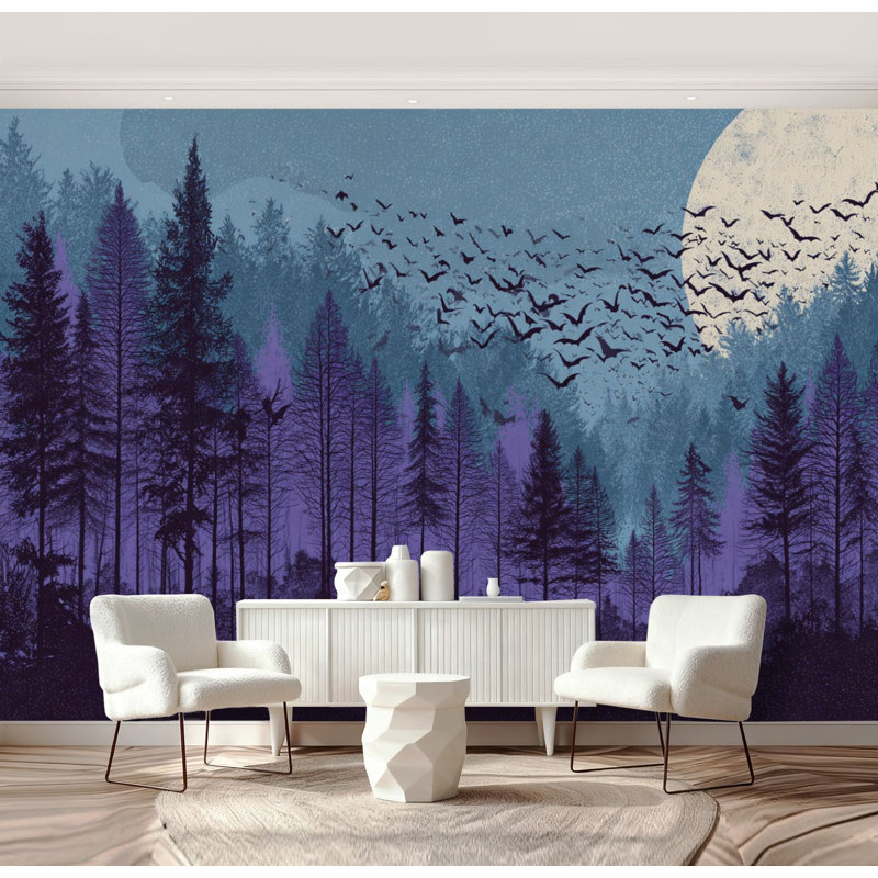 Papier peint auto-adhésif mural 69,5 po x 69 po H 69 po x l 96 po amovible et adhésif pour la chambre à coucher, le salon et le bureau