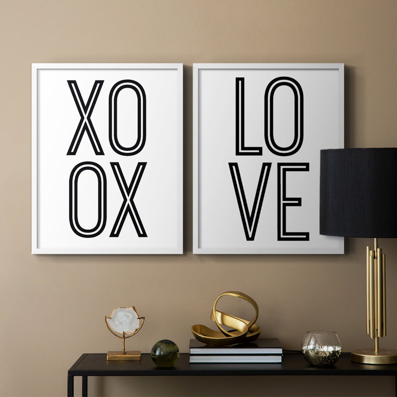 «Bold Love I», reproduction encadrée de qualité supérieure - prête à être accrochée - aucun clou requis - aucun clou requis