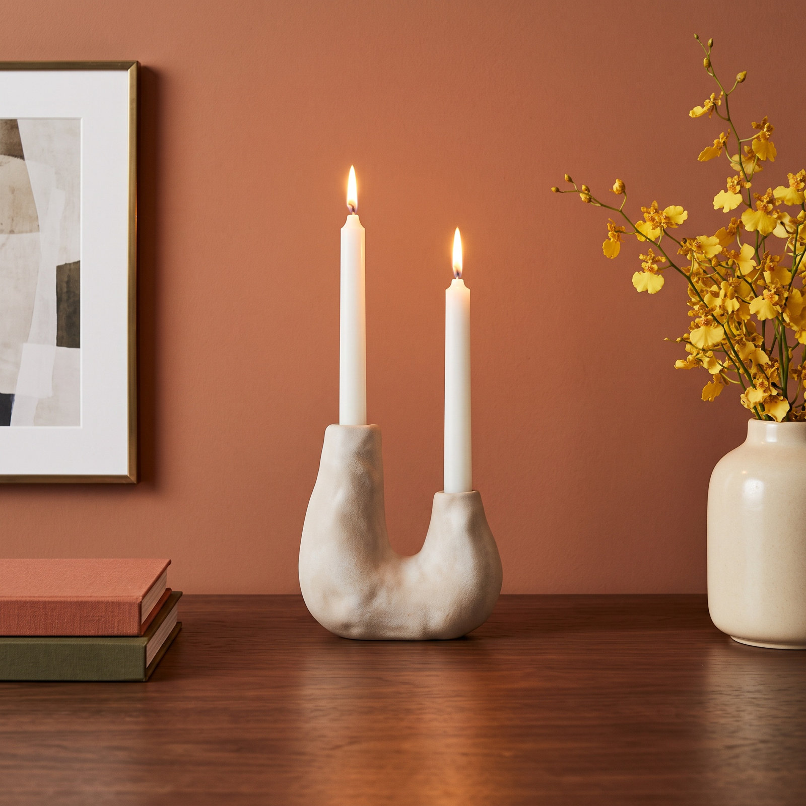 Baja Ceramic Candlestick Holder