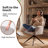 Fabric Dining Chair Set Of 2 Modern Soft Cushioned Rotating Dining Chairs, Comfortable Backrest Armchair, Kitchen/Living Room/Home Office Wheelchair,Gray-1158672378