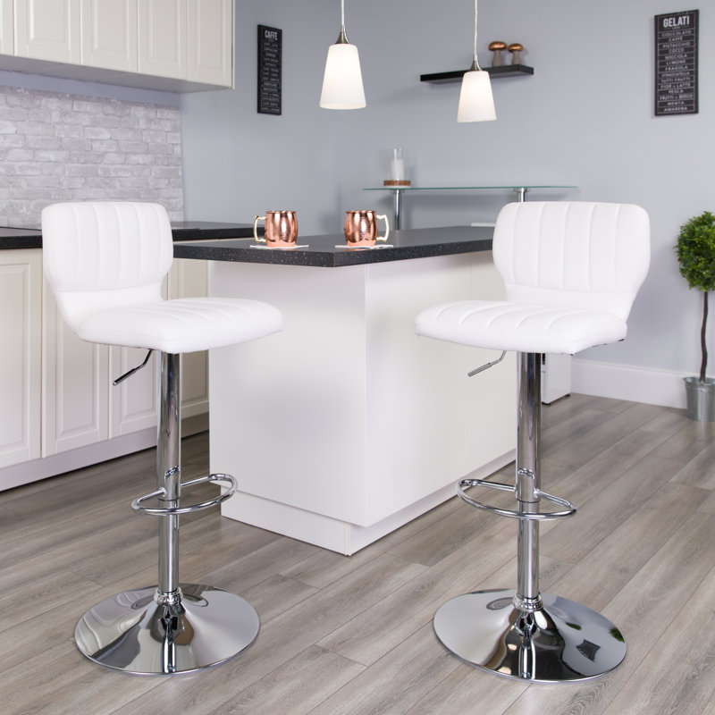 Tabouret de bar Norrell, Blanc