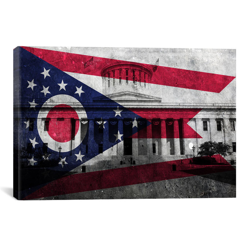 « capitol building ohio », impression sur toile, H 26 po x l 40 po x P 0,75 po