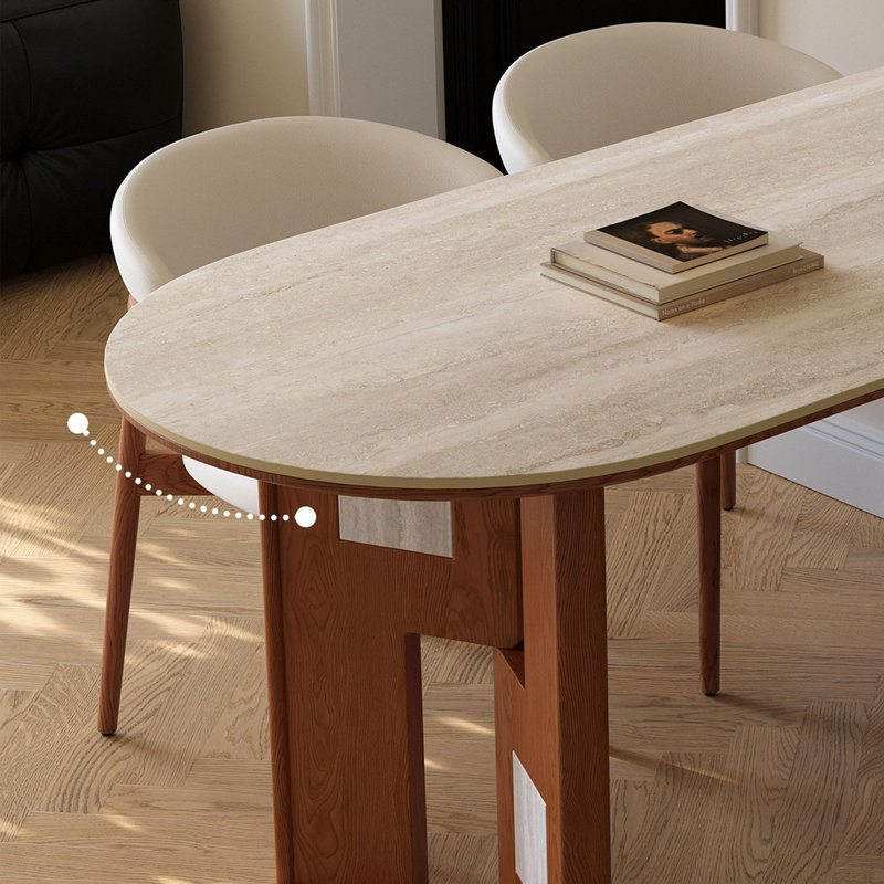 Table Mid-Century Stone Island, 29.5" H x 63" W x 31.5" D, 5