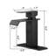 Robinet de douche contemporain - Bec cascade, poignée simple, noir mat, température de l'eau de la salle de bain réglable-124831498