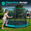 Trampoline dans la cour pour enfants avec filet de sécurité No-Gap-130370868