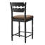 Tabouret de comptoir en bois de chêne noir Jax-123259863-123259860