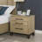 Brown 3-Drawer Nightstand With USB
