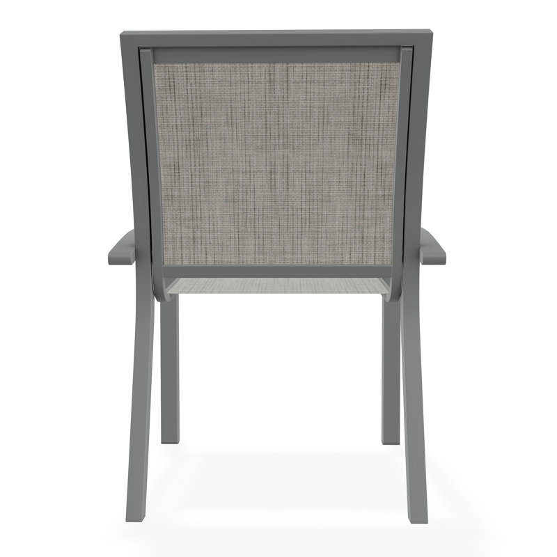 Kendall Outdoor Dining Chair, Smoke, Graphite