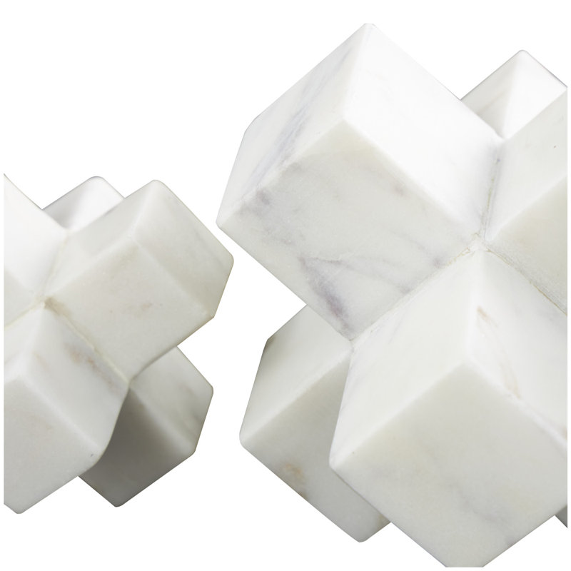Sculpture Ethie Jack, H 6 po x l 6 po x P 6 po, Blanc