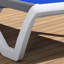 Chaise longue d'extérieur réglable et inclinable