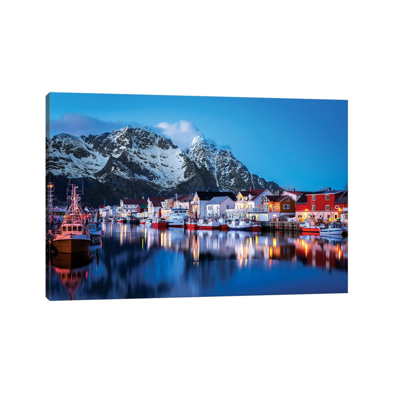 Henningsvær the Venice of the Lofoten 1 Piece Wrapped Canvas Wall Art, 101.6 cm H x 66.04 cm W x 1.91 cm D