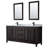 Daria 72'' Double Bathroom Vanity with Carrara Marble Top-108910143-108910114-108910112