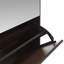 Armoire à chaussures à miroir avec 2 tiroirs, tablettes réglables et rangement supérieur, parfaite pour les vestibules organisés et élégants