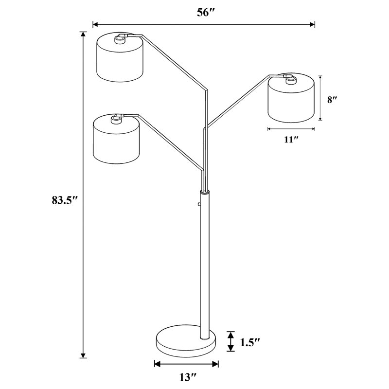 Lampe sur pied Hadire Trio