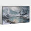 Winter Winter Wall Decor - Swan Winter Landscape, art mural sur toile pour le salon-1917776063
