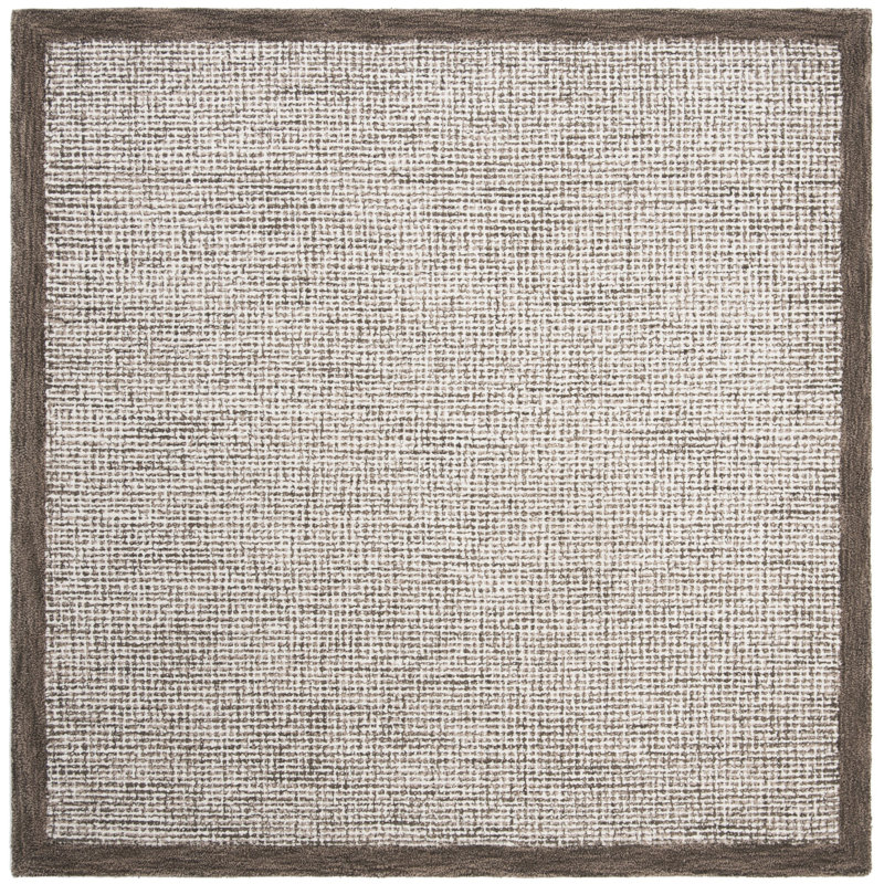 Furr Hand Tufted Wool Rug, Square 6'