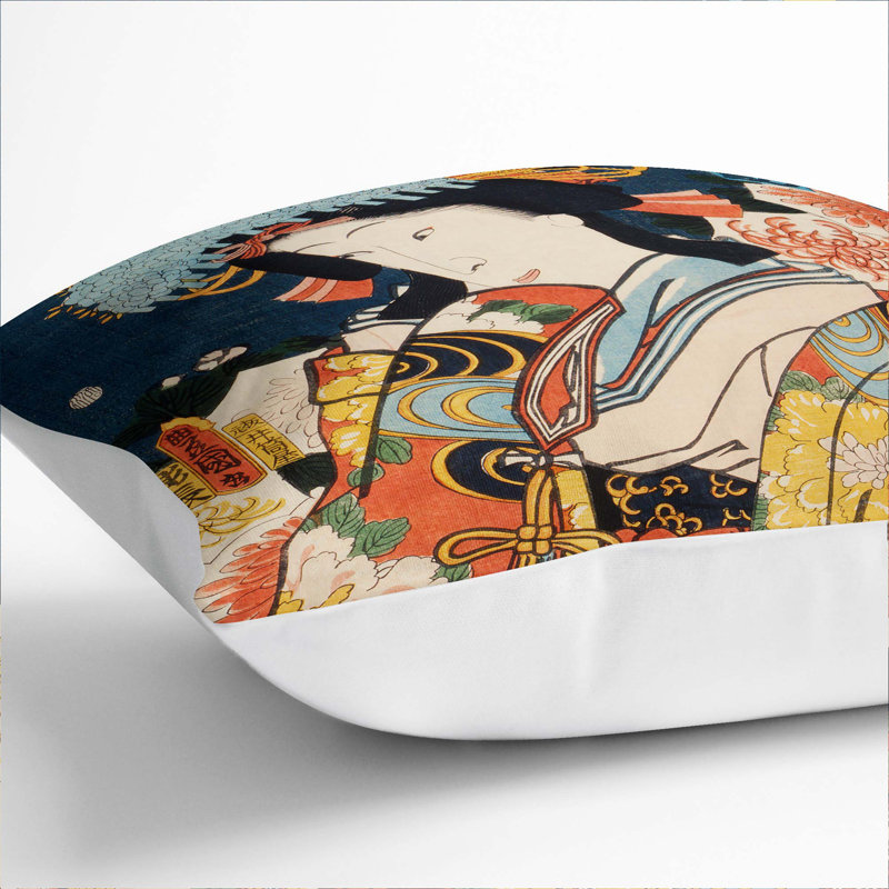 Square Cushion, 40cm H x 40cm W x 15cm D, White