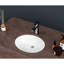 Lavabo de salle de bain moderne en céramique blanche - 19 po x 16 po, comptoir ovale encastré avec trop-plein, teinture, gain de place 19 po x 16 po, design ovale et élégant