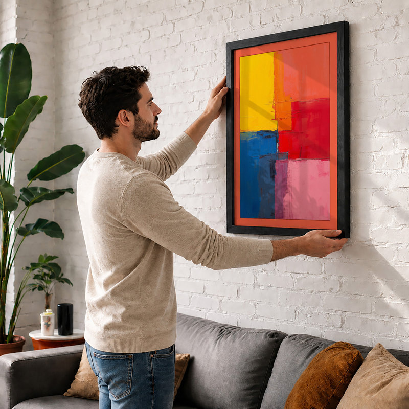 Colour Study Abstract - Framed Print, A2 - 59.4 x 42.0 cm, Black