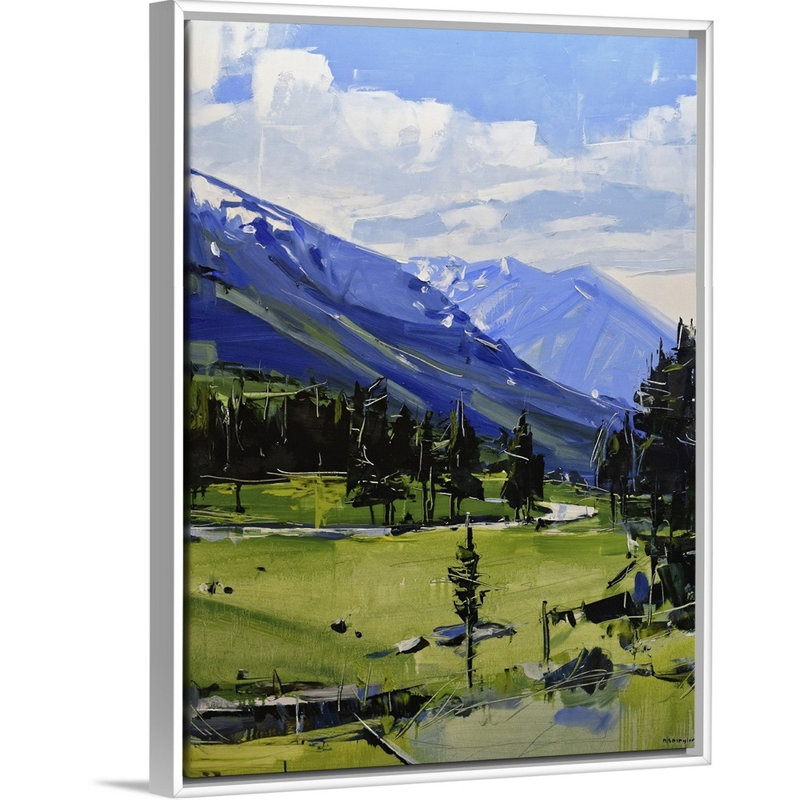 Reproduction d’art sur toile, "Buena Vista Mountains, Colorado, 2017" par David Shingler, Toile encadrée flottée blanche
