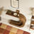 C-Shaped Modern Accent Table Hallway Table