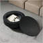 Table basse ronde en bois avec rangement et relief fabriqué à la main-1207635527