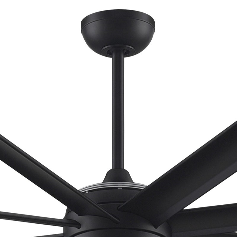 Stellar Custom Indoor/Outdoor Ceiling Fan DC Motor with LED CCT Select Light Kit - Black, Black