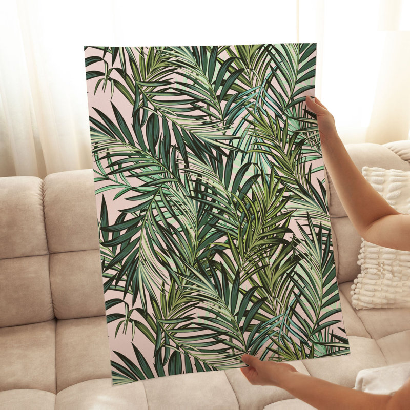 «Botanical Palm Leaves I», reproduction d'art sans cadre, H 20 po x l 16 po