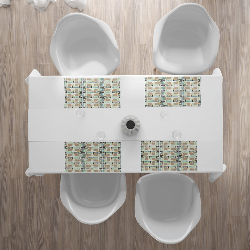 Polyester Geometric Rectangle Placemat