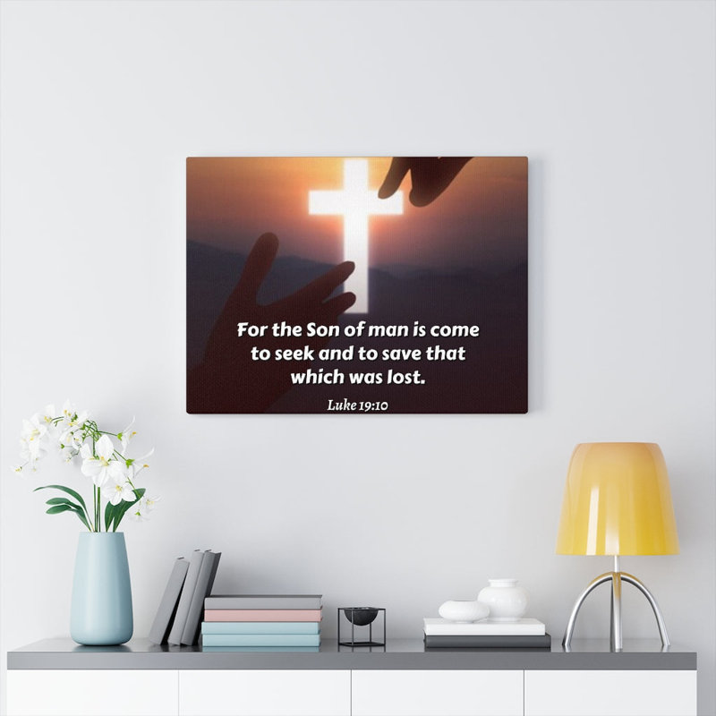 Son Of Man Luke 19:10 - Wrapped Canvas Print, 30cm H x 41cm W