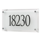 Frosted Beveled Crystal Trajan Engraved 1-Line Address Sign