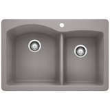 Diamond SILGRANIT 33" L x 22" W Double Bowl Drop-in/Undermount Kitchen Sink