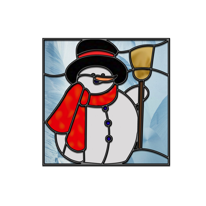 Bonhomme de neige teinté Suncatcher
